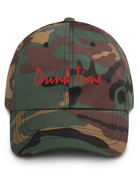 camouflage baseball cap red