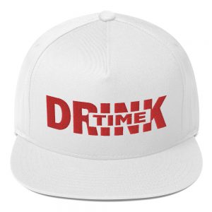 Drink Time Red Knockout Flat Bill Cap